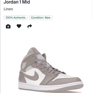 AIR JORDAN 1 MID LINEN